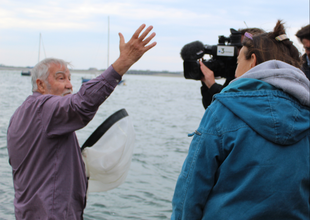 Pierre Mollo devant les caméras de France 3, 2022.